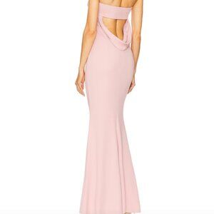 KATIE MAY mary kate gown in blush pink NWT xs, open back, prom wedding